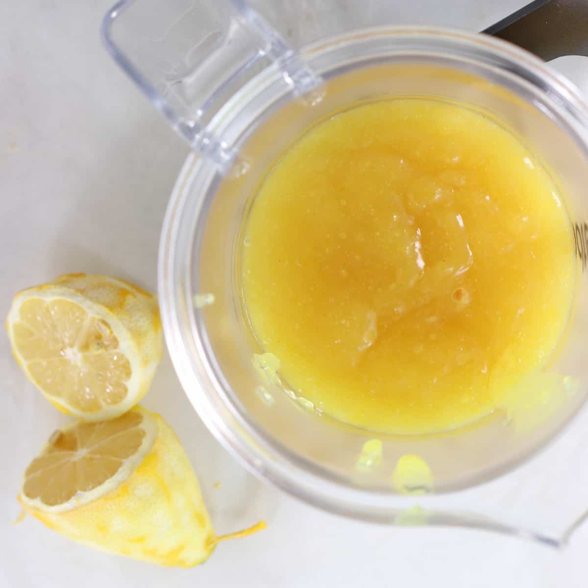 Lemon curd before blending