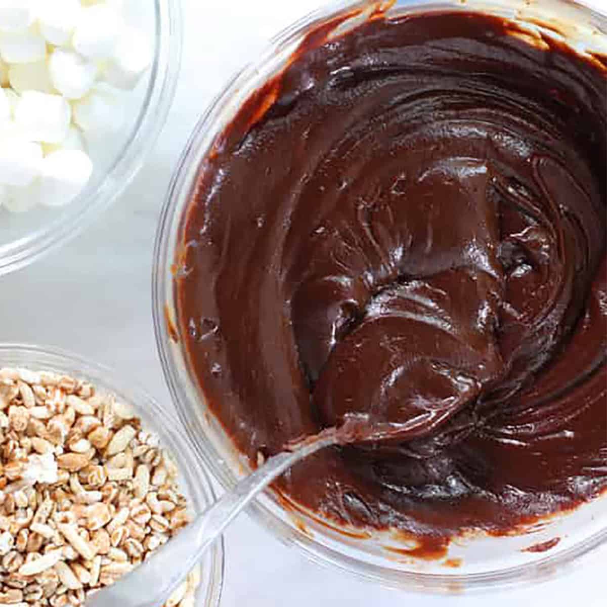 rocky road fudge melted.