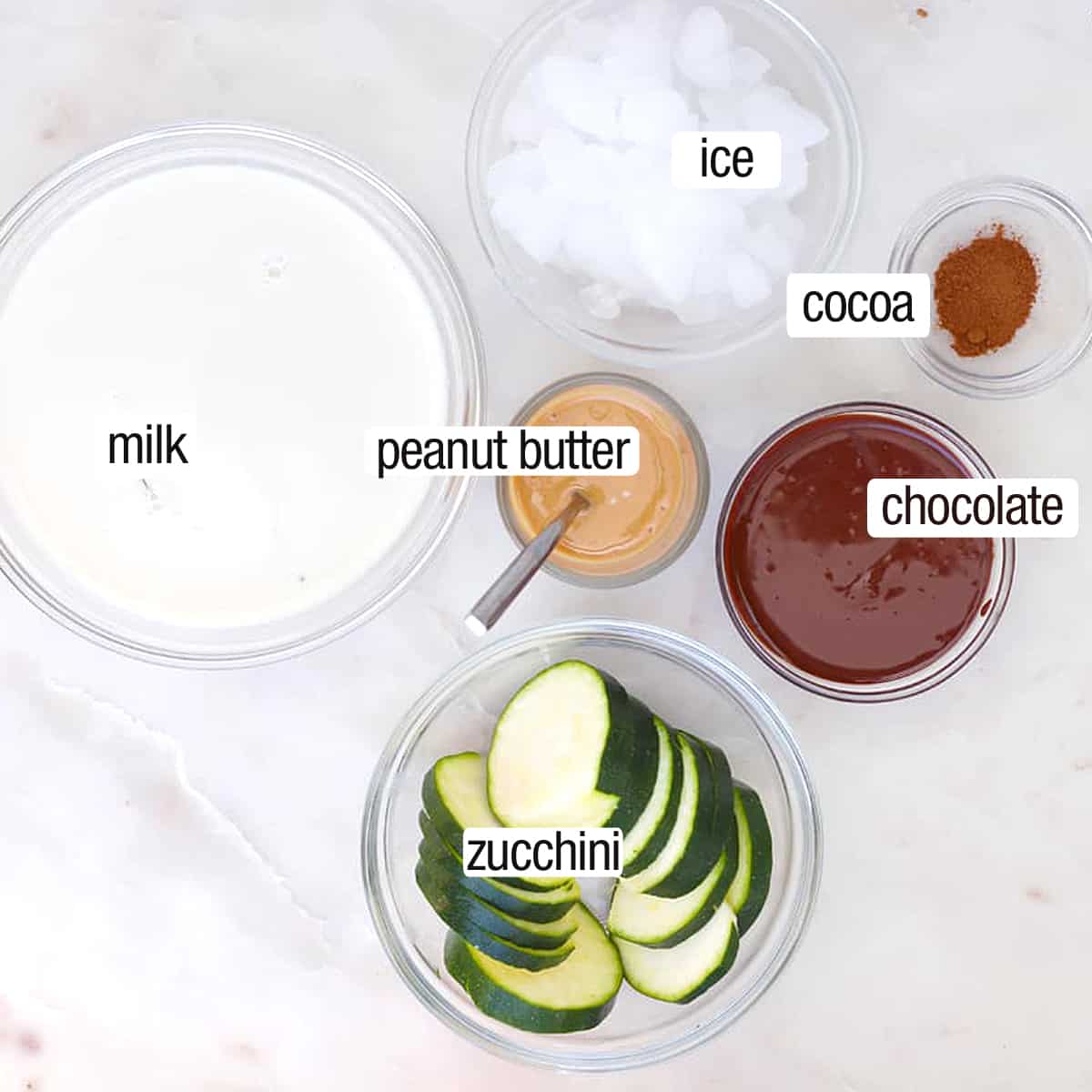 ingredients for peanut butter smoothie