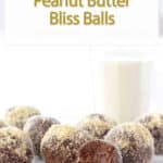a row of peanut butter bliss balls.