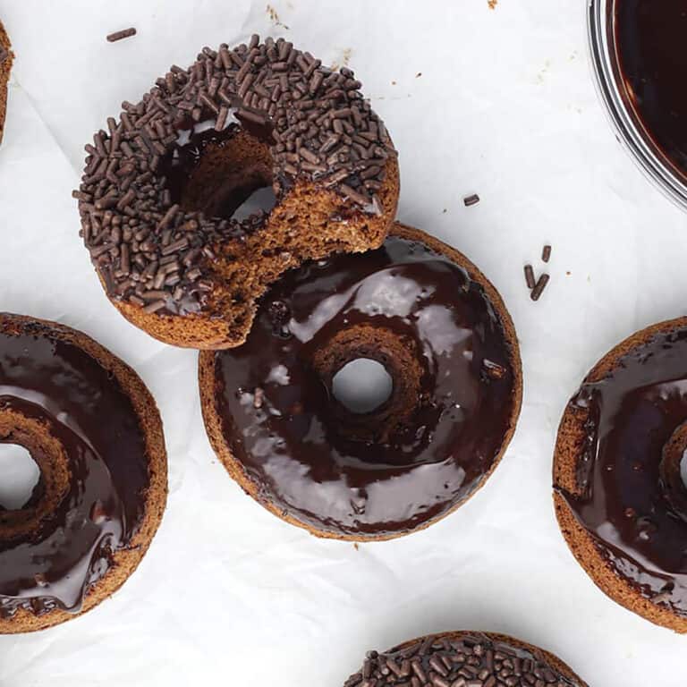 Chocolate Frosted Donuts with Sprinkles (low calorie)
