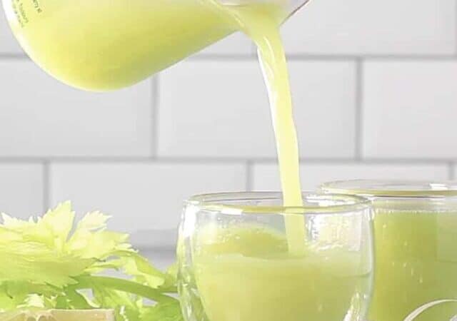 Celery Juice pouring