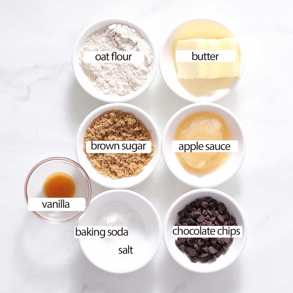 oat flour chocolate chip cookie ingredients