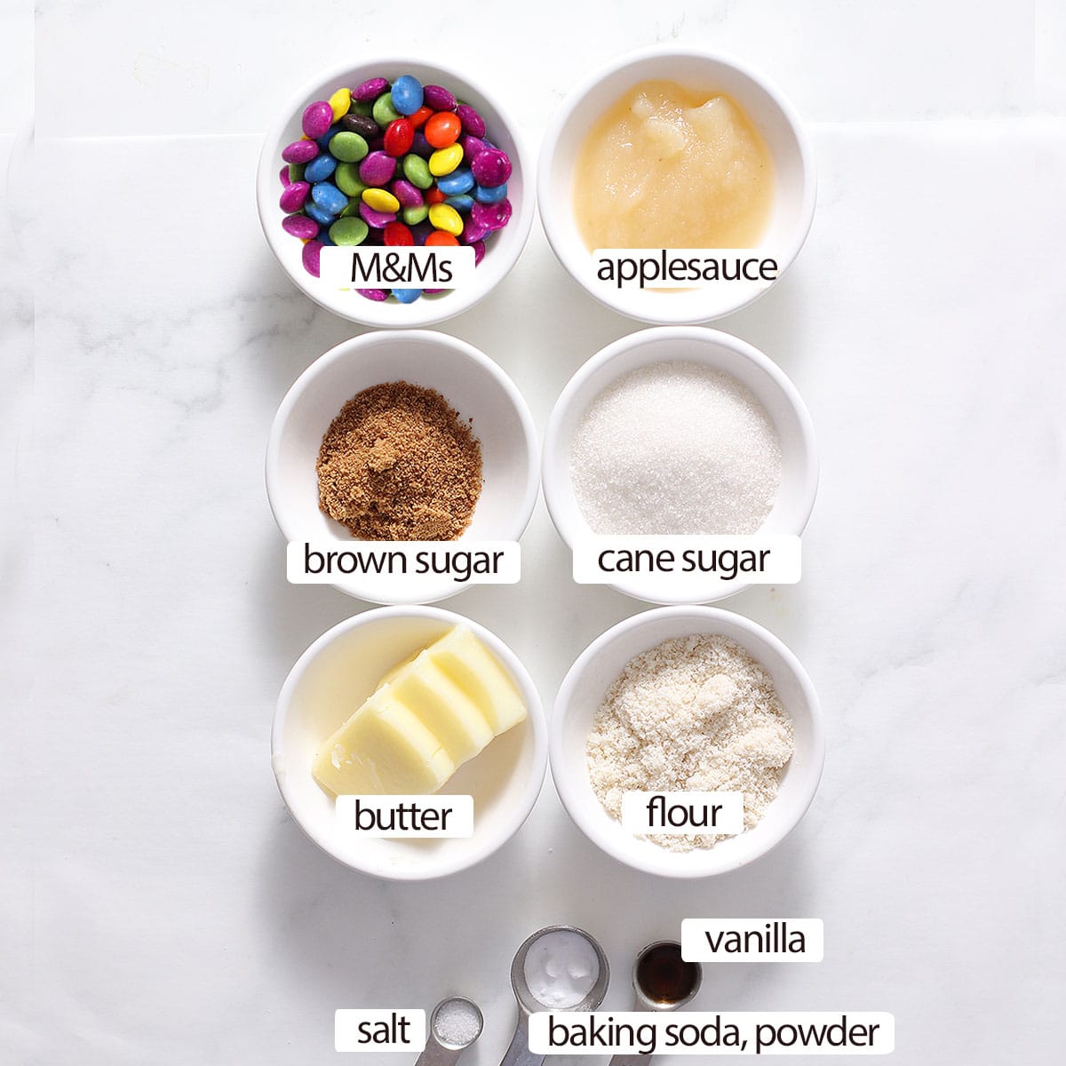 m and m cookies ingredients.