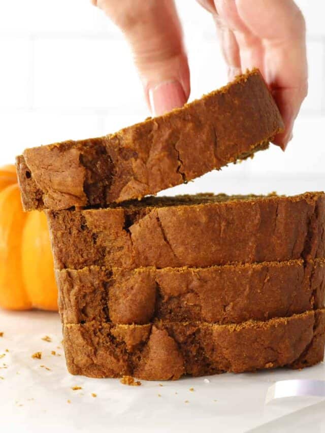 Healthy Pumpkin Bread 5 Ingredients