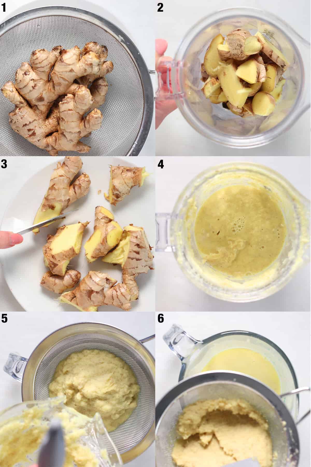 steps to make ginger juice