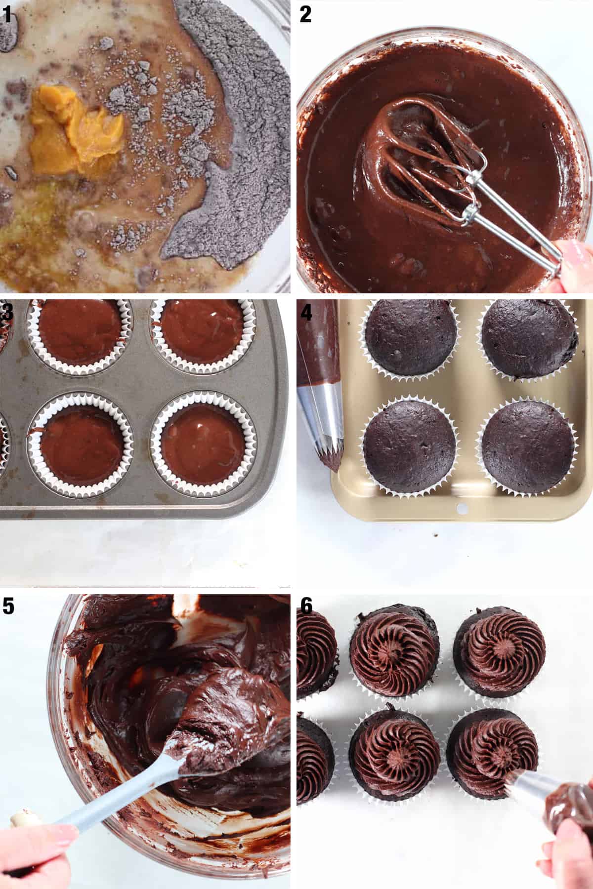 steps to make chocolate cupcakes