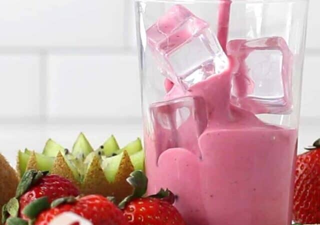 Making a Strawberry Smoothie