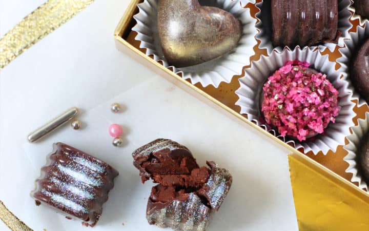 homemade chocolates in a box