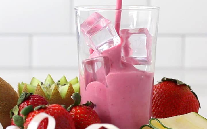 Making a Strawberry Smoothie