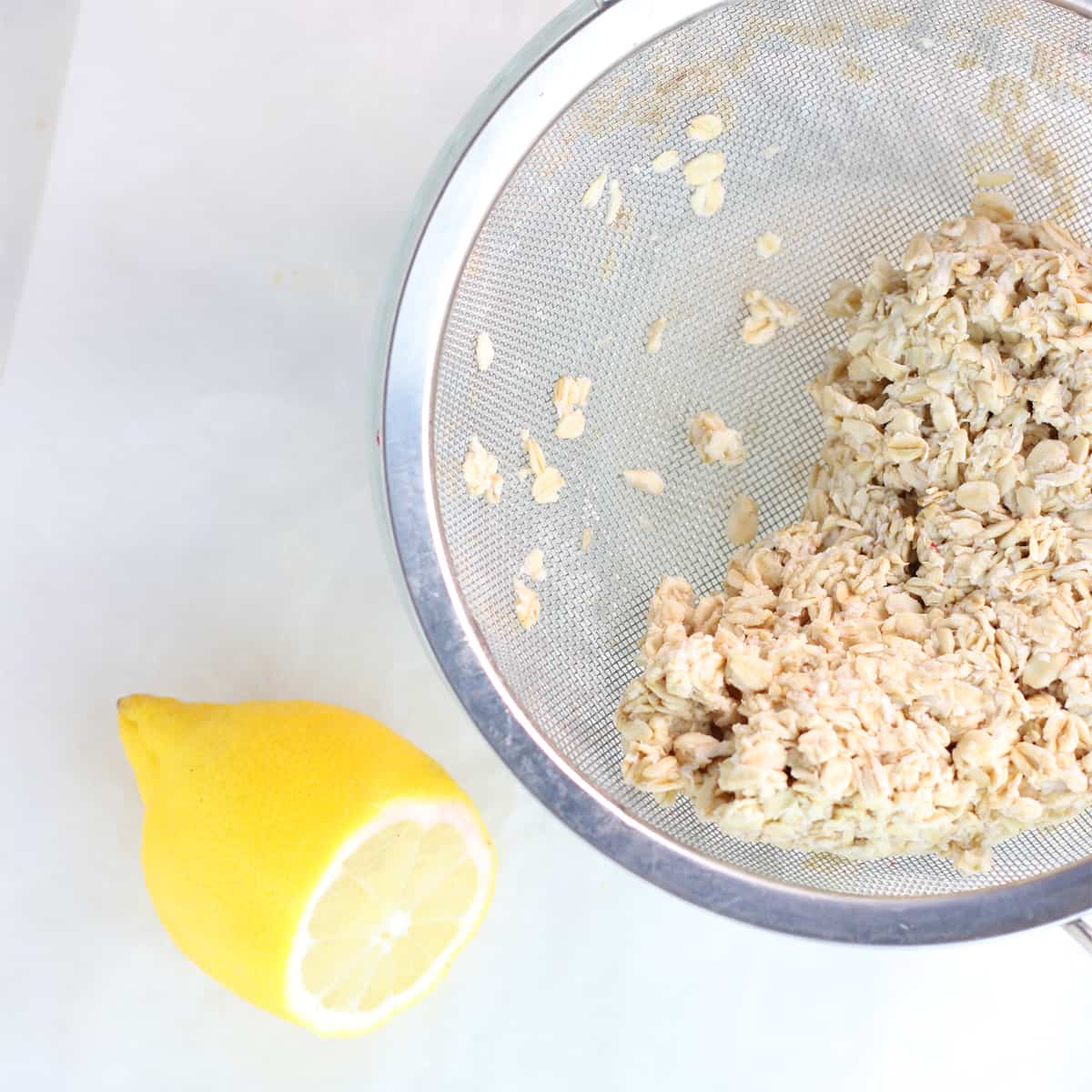 oat pulp with a lemon.