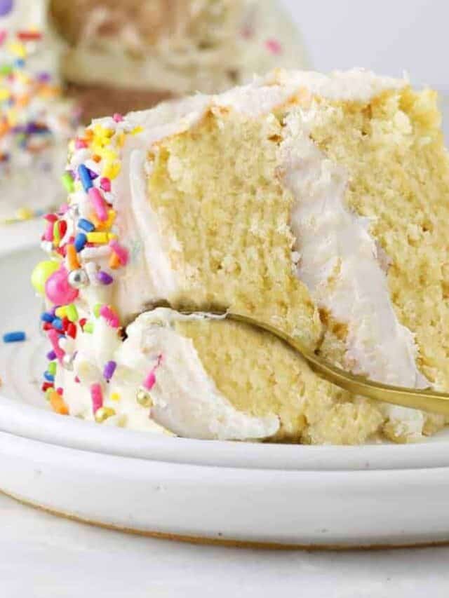 Fluffy Vegan Vanilla Cake (6 ingredients)