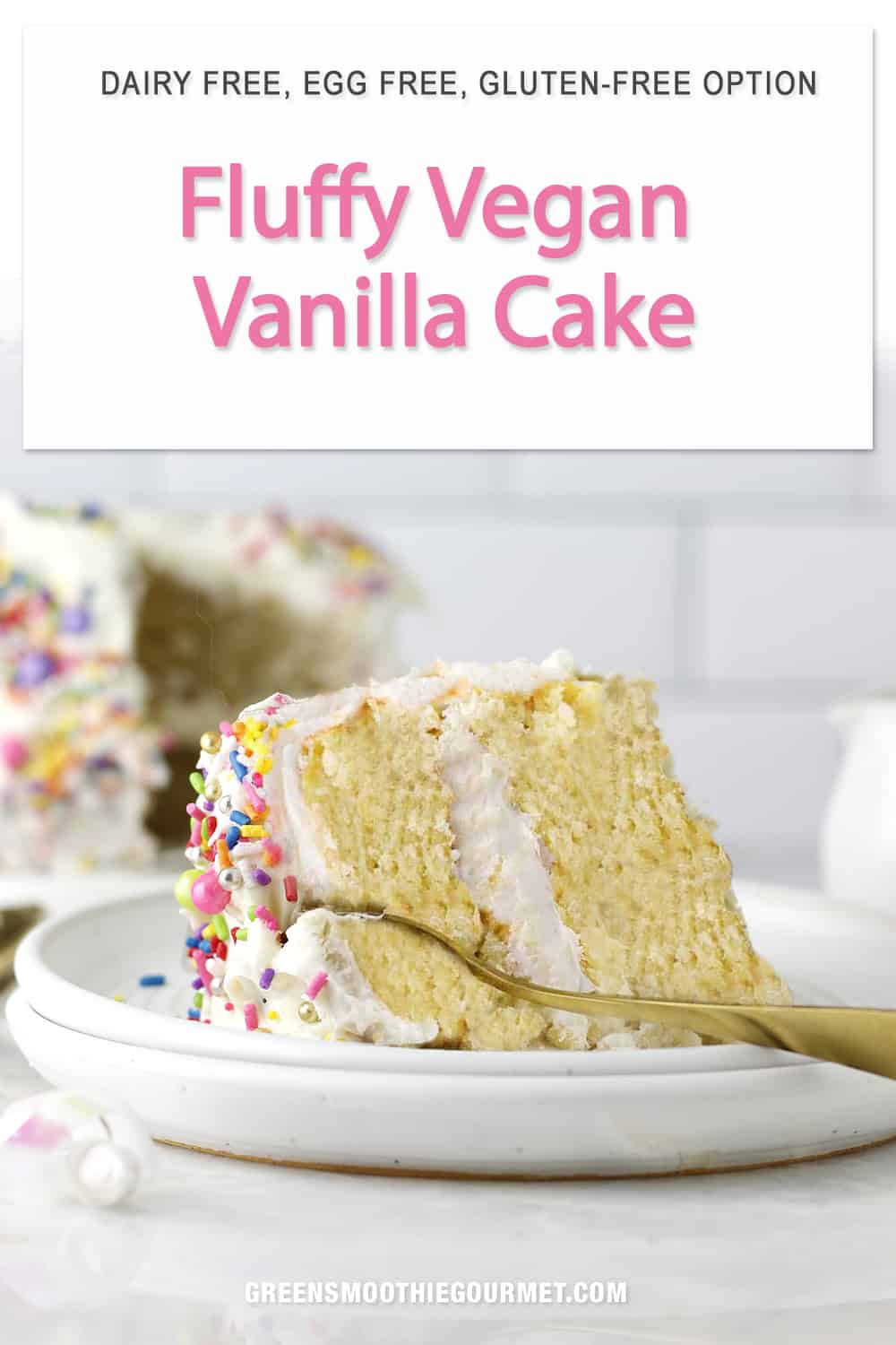 Fluffy Vegan Vanilla Cake