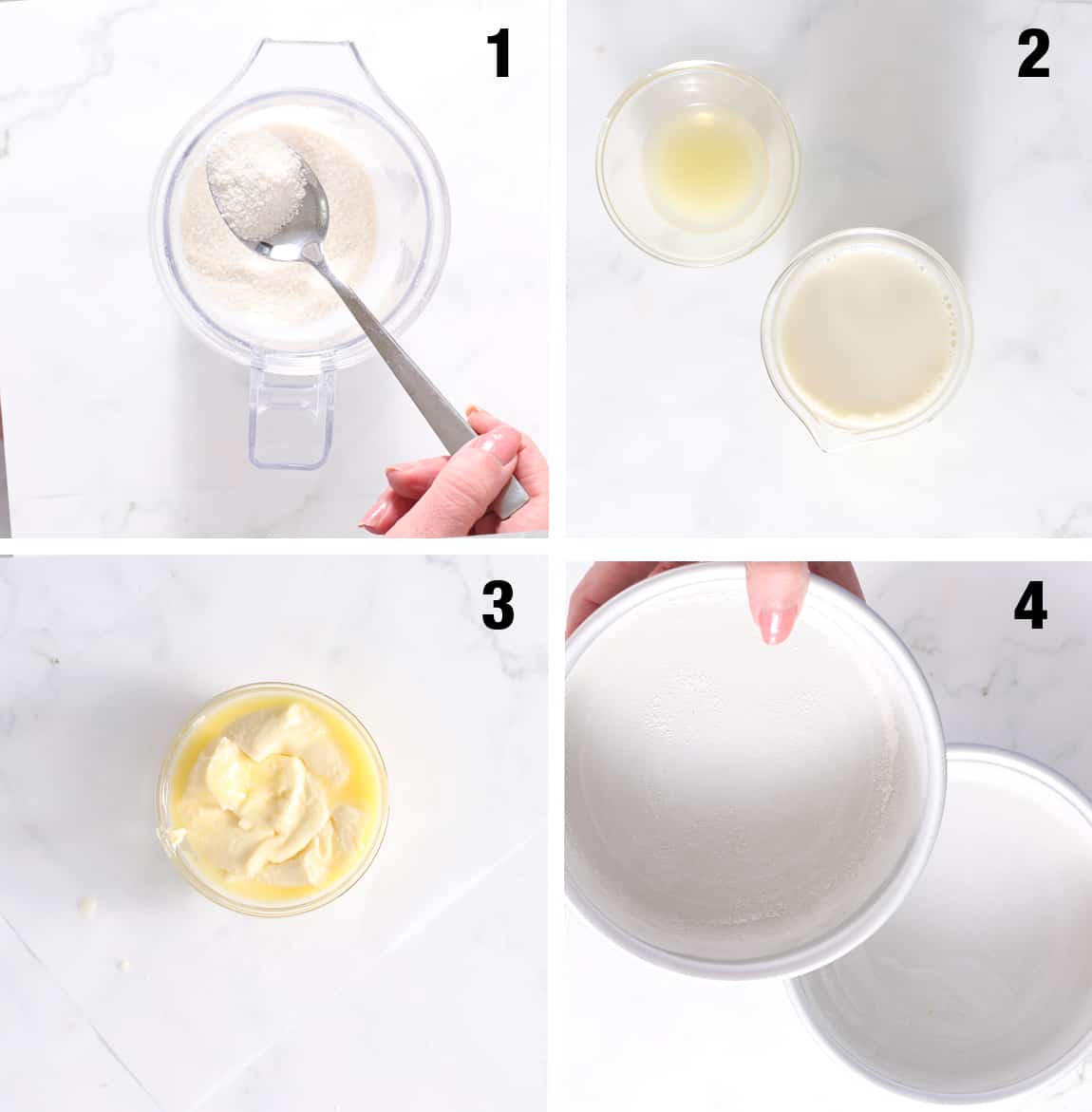 prep steps before making vanilla cake