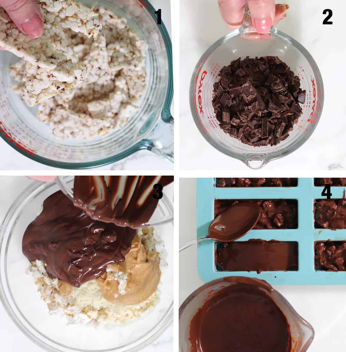 chocolate rice cake steps