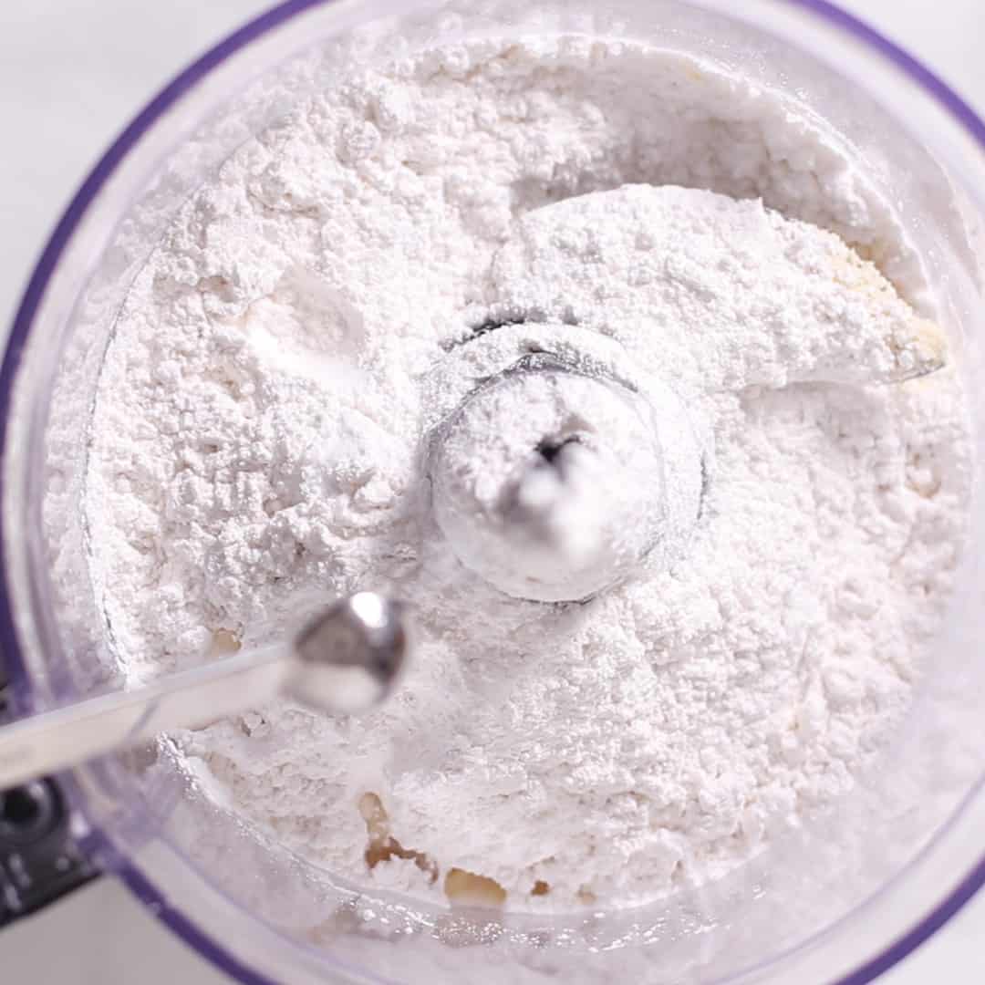 adding sugar to make marzipan