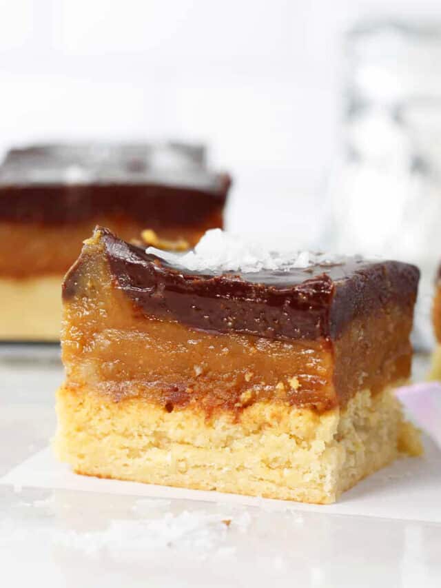 Healthy Millionaire Shortbread Bars (no bake)