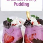 jars of berry pudding