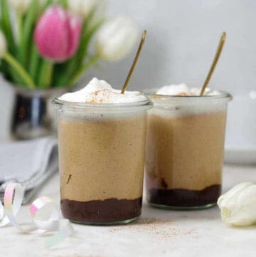 two glasses of a Simple Coffee Mousse