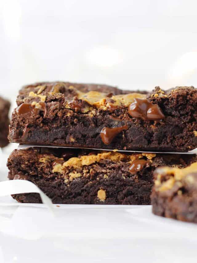 Peanut Butter Brownies (6 ingredients)