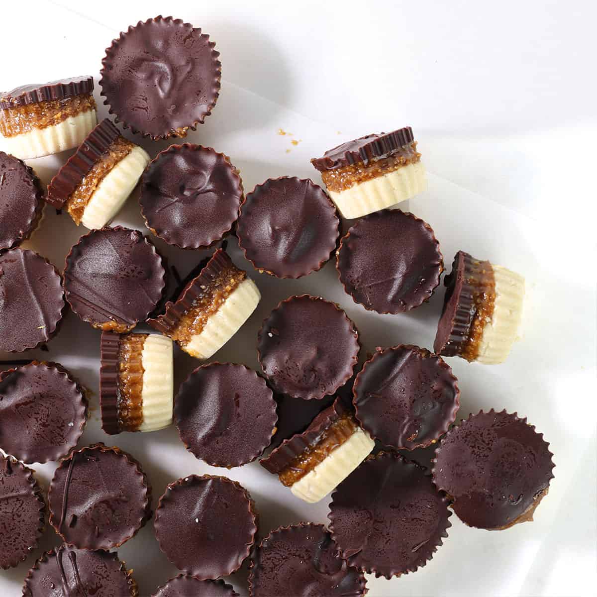 twix cups on white board.