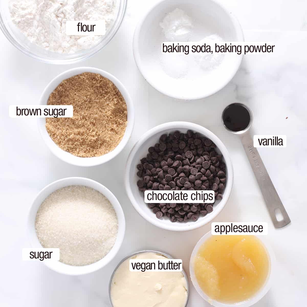 overhead view of ingredients