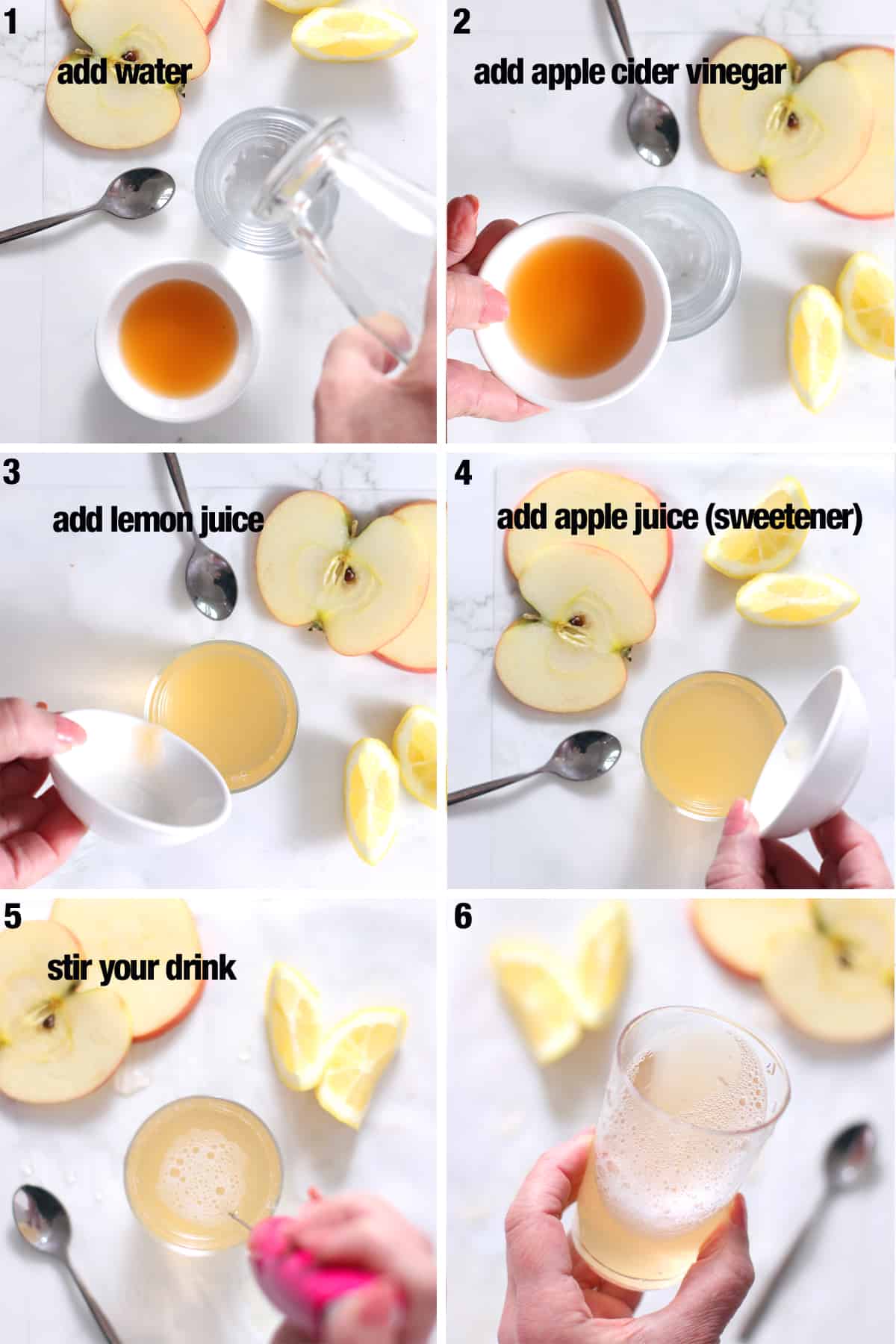 steps to make apple cider vinegar drink