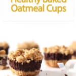 baked oatmeal cups on a table.