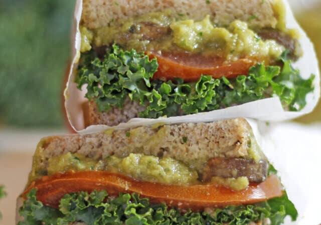 sandwich with tomatoes and tapenade