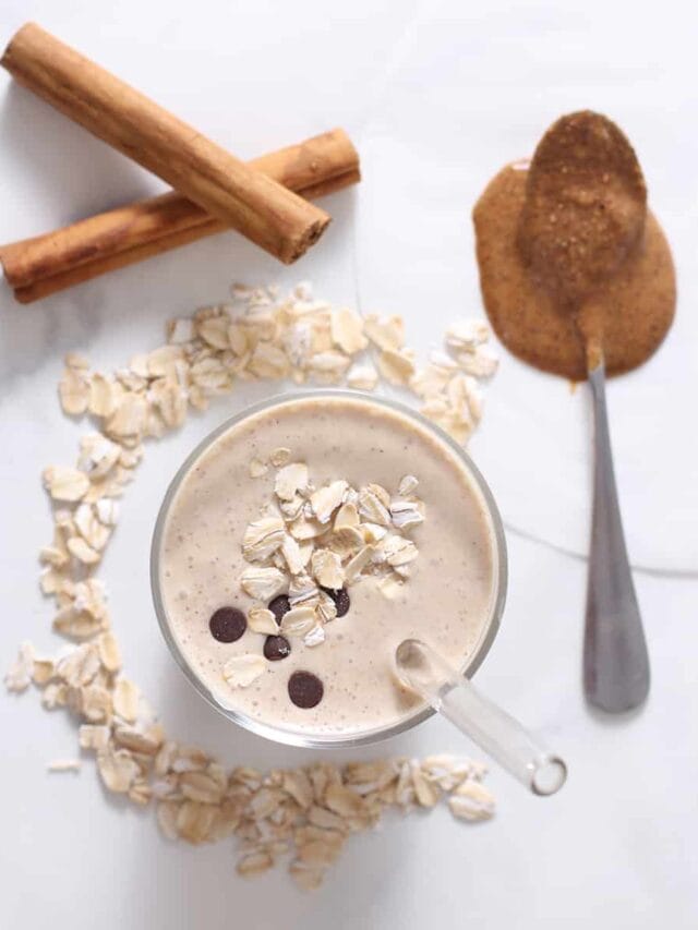 4 Ingredient Oatmeal Peanut Butter Smoothie