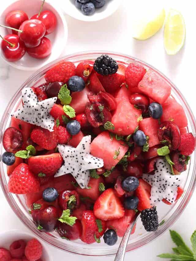 Easy Watermelon Fruit Salad (5 ingredients)