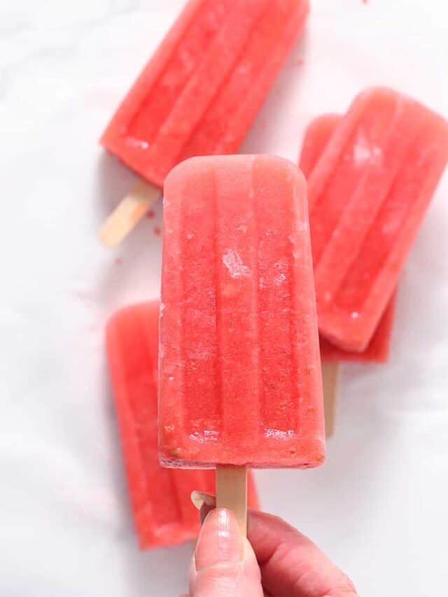 Easy Watermelon Popsicles (3 ingredients)