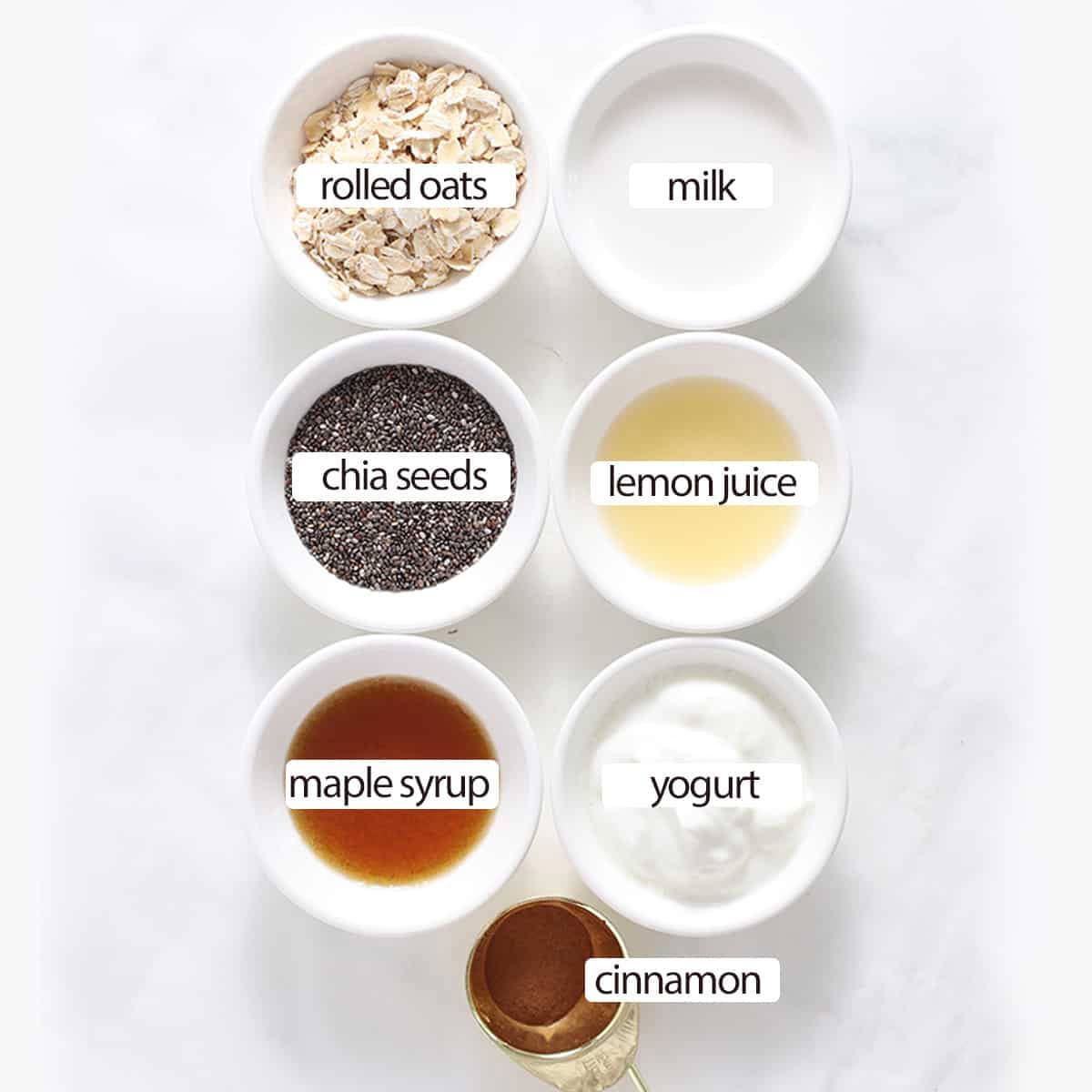 cinnamon overnight oats ingredients not stretched.