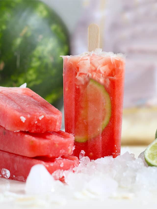 Easy Watermelon Popsicles (fruit,  no sugar)