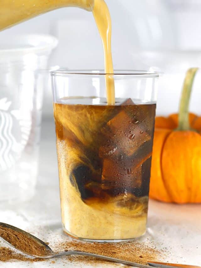 Low Calorie Iced Pumpkin Spice Latte (5 minutes)