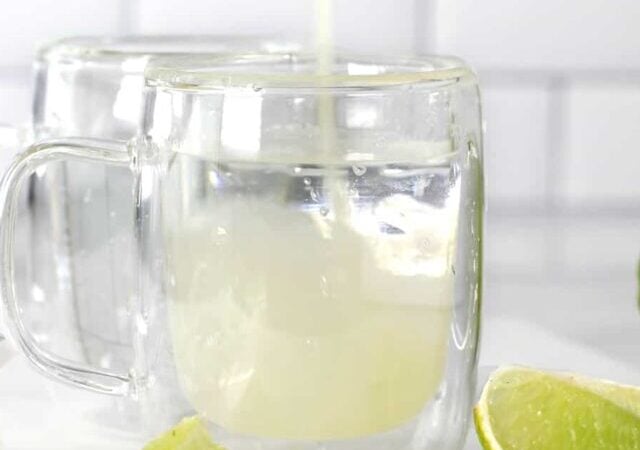 lime water poured.