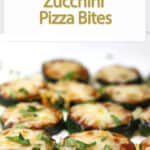 zucchini pizza bites cooked in a row.