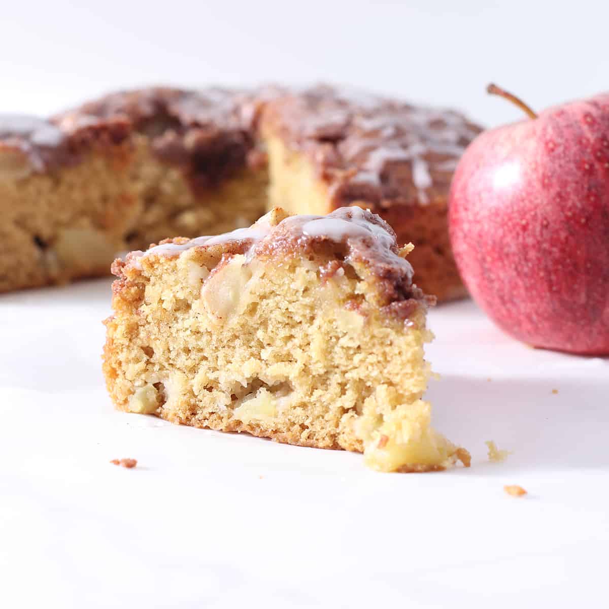 sliced apple cake.