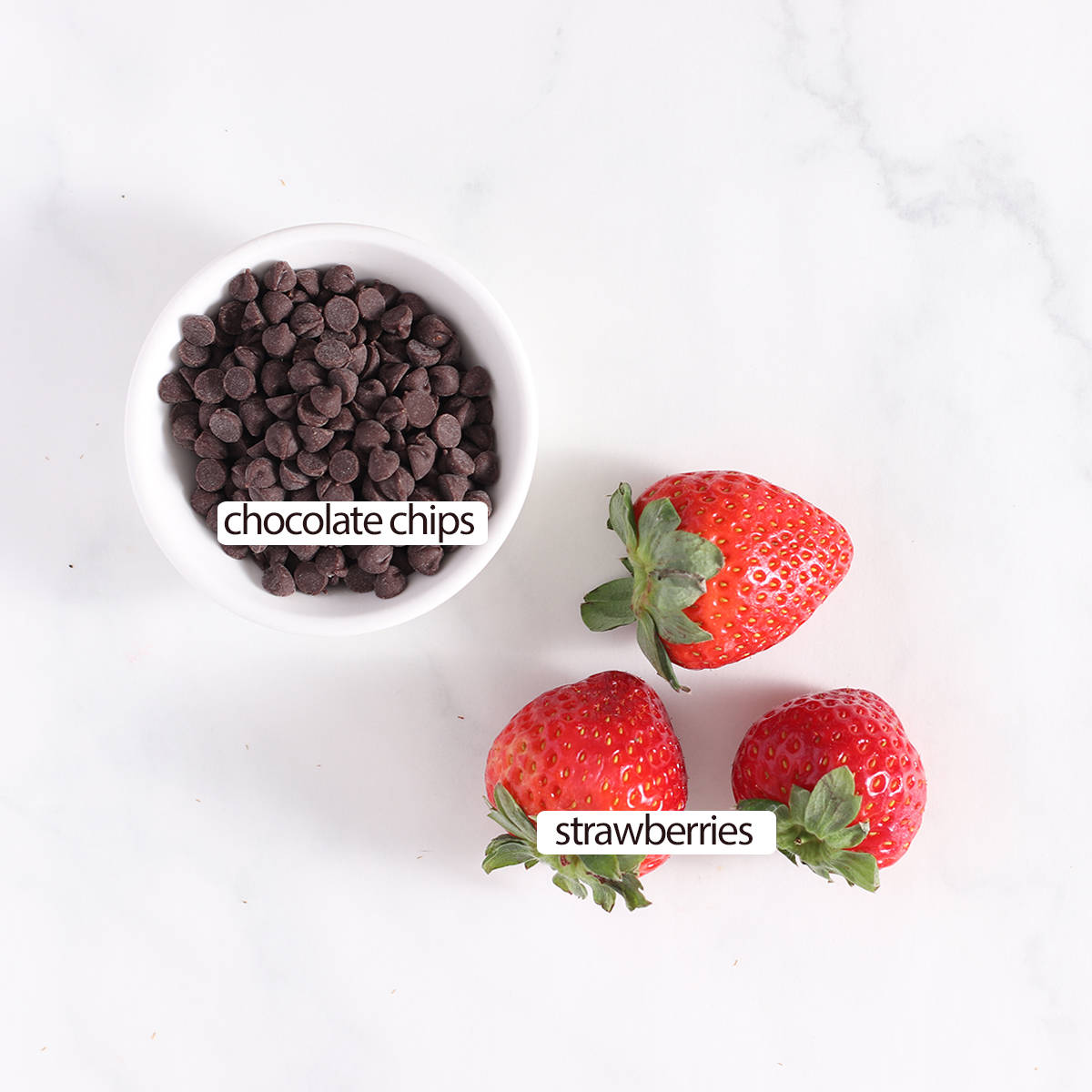 chocolate covered strawberry ingredients.