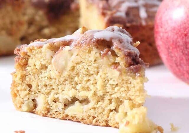 sliced apple cake.