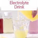 orange homemade electrolyte drink.