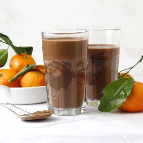 foods that are orange chocolate smoothie.