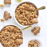 gingerbread oatmeal in bowls.