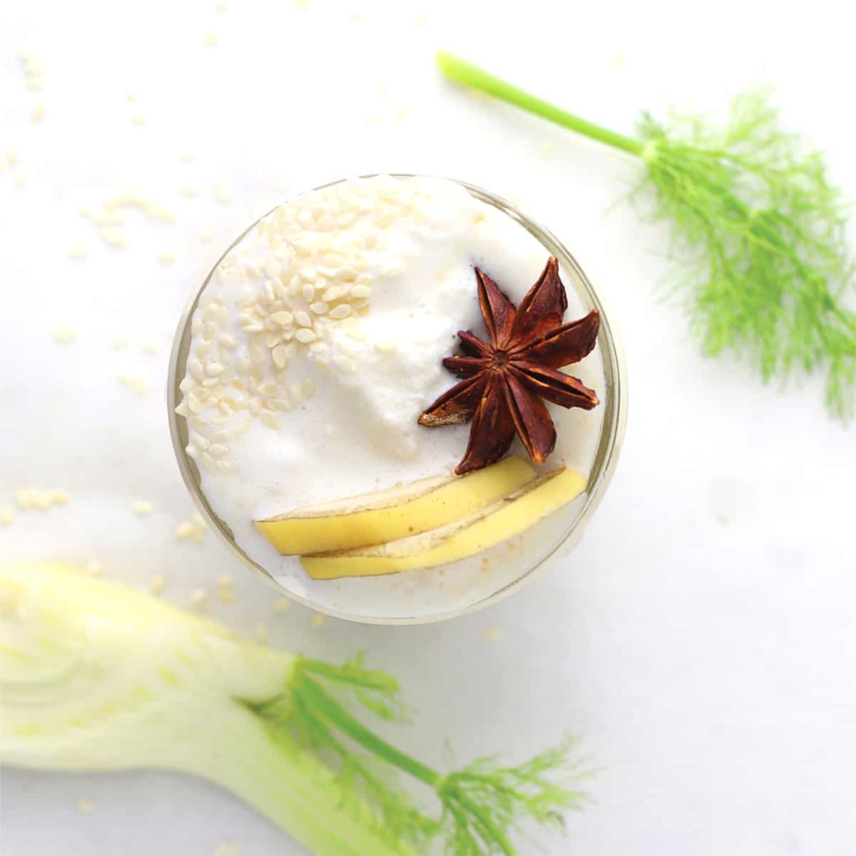 fennel smoothie for foods that are white.