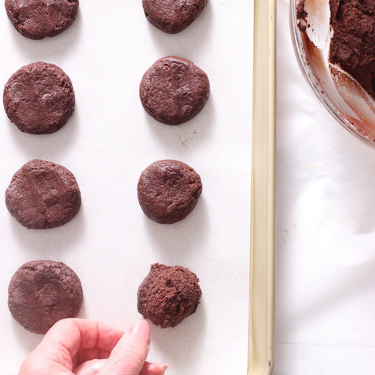 batter for cosmic brownie cookies.