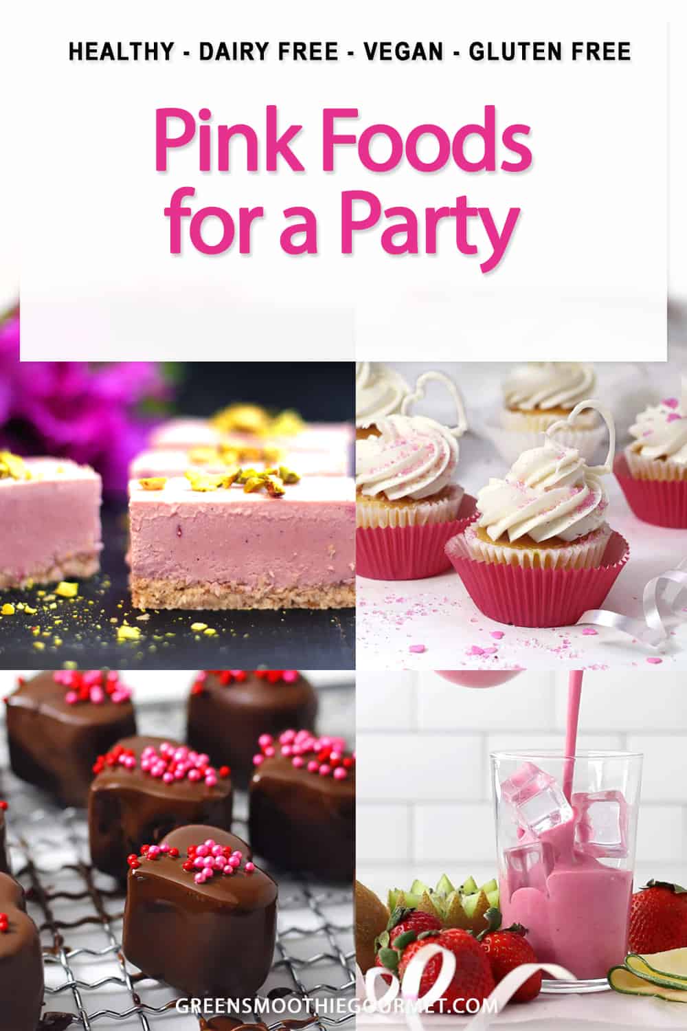 foods that are pink for a party in a collection.