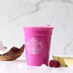 dragon drink in a starbucks cup.