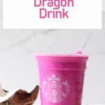 dragon drink in a starbucks cup.