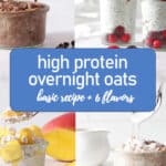 high protein overnight oats pin.
