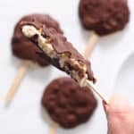 cookie dough frozen yogurt bars with milk.